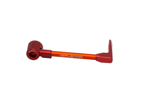 Lever guard ACCOSSATO with orange hose and joint right, aluminium