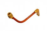 Lever guard ACCOSSATO with orange hose and joint right, aluminium