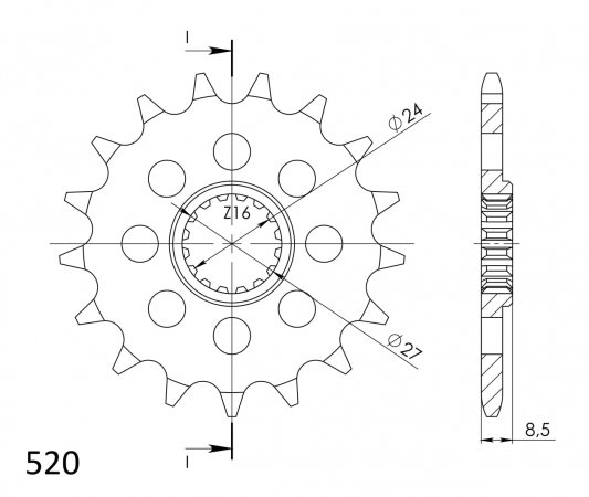 Řetězové kolečko SUPERSPROX CST-1423:17 17 zubů, 520