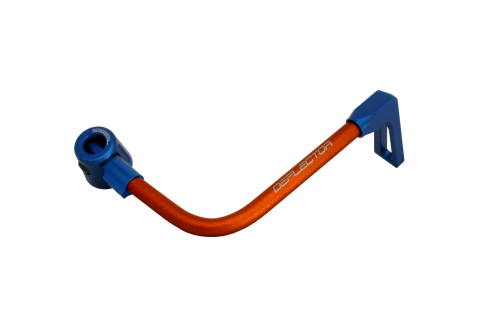 Lever guard ACCOSSATO with orange hose and joint right, aluminium